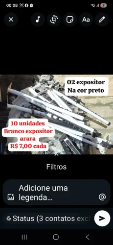 Cabides e expositor arara