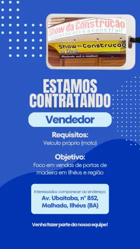 Vaga de emprego em Ilhéus (BA)