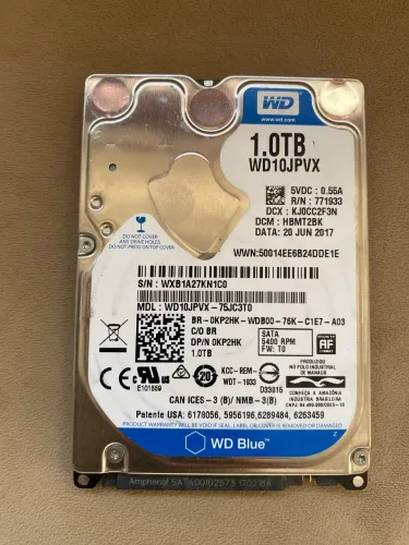 Hd 1TB para notebook e dvr