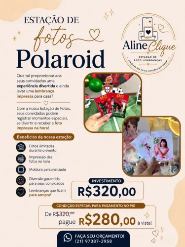ESTAÇÃO DE FOTOS PARA EVENTOS!!!