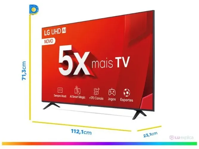 Smart TV 50" 4K LG Ultra HD 50UT8050 com Processador a5 Ger7 AI Alexa/Chromecast integrado