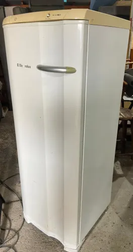 Freezer vertical electrolux, de 1 porta, branco.