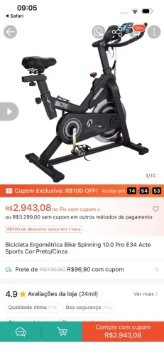 Bicicleta academia 