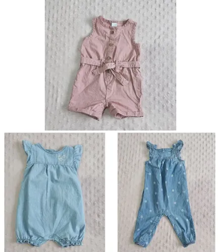 3 roupinhas de bebê menina - Carter's e jeans