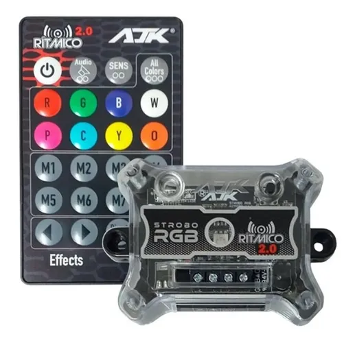 Central Strobo Rítmico Led Ajk Controle Ir Geração 3 2019