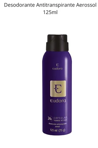 Eudora Desodorante Antitranspirante Aerossol 125ml Produto Novo