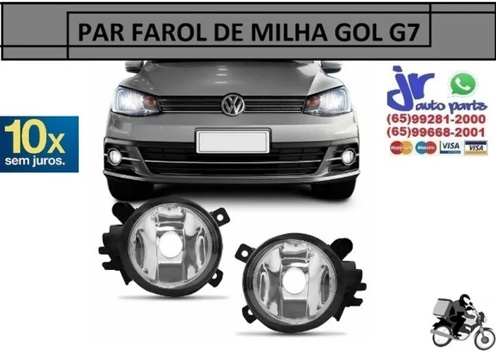 Par Farol de Milha Gol G7 2016 17 Auxiliar Neblina