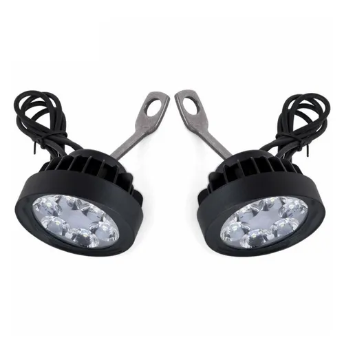 Par Farol Auxiliar Led Retrovisor Espelho Moto Universal