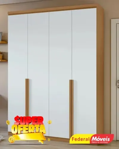 Guarda Roupa 100% MDF 4 Portas 2 Gavetas Direto da Fabrica Promoção