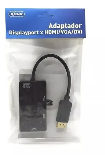 Cabo Adaptador 3x1 Displayport Para Hdmi/dvi/vga Ad-905