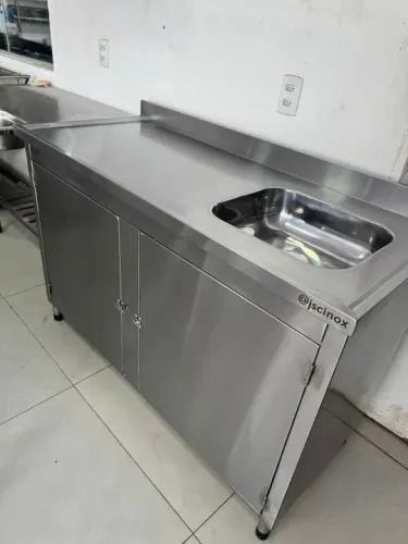 Armário inox 1.40 Metros_ Jsc inox.