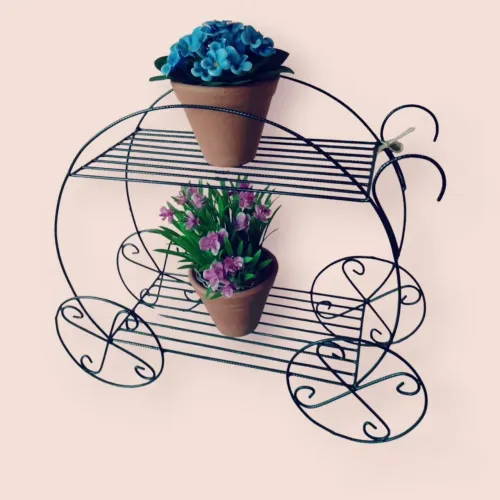 Estante de Ferro para Plantas - Estilo Carrinho