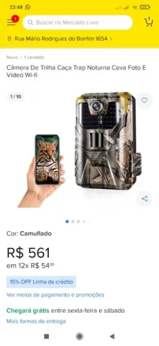 Câmera de registro da vida animal 