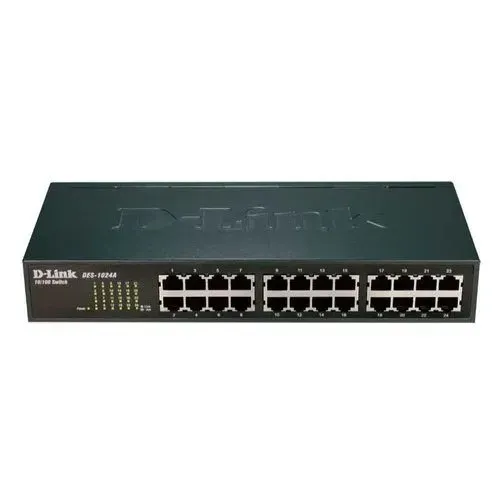 Switch D-Link DES-1024A - 24 Portas, Compacto e Econômico para Expansão de Redes