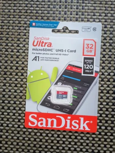 Cartão de memória SD 32GB SanDisk original na embalagem made in USA