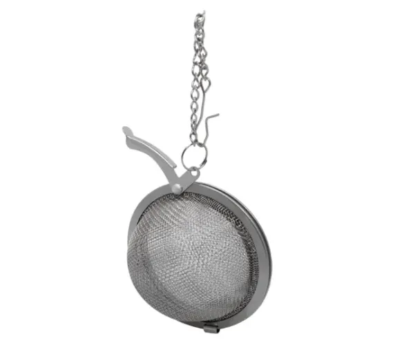 Infusor De Chá Coador Bola Com Peneira Tela Fina Em Aço Inox