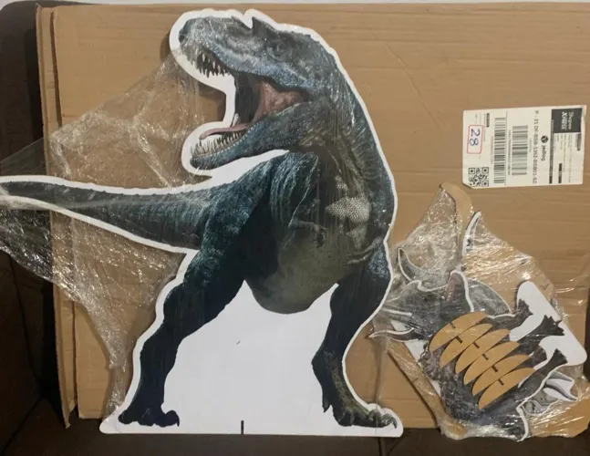 Kit 6 mimos de dinossauros enfeites de madeira para festa de aniversário 