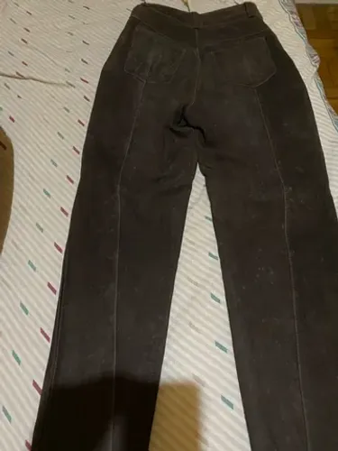 Calça em couro legítimo, TAM.36/38 unissex