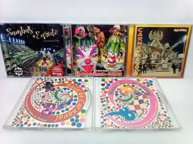 Lote de CDs Originais Samba de Enredo, Carnaval e Baile de Carnaval 