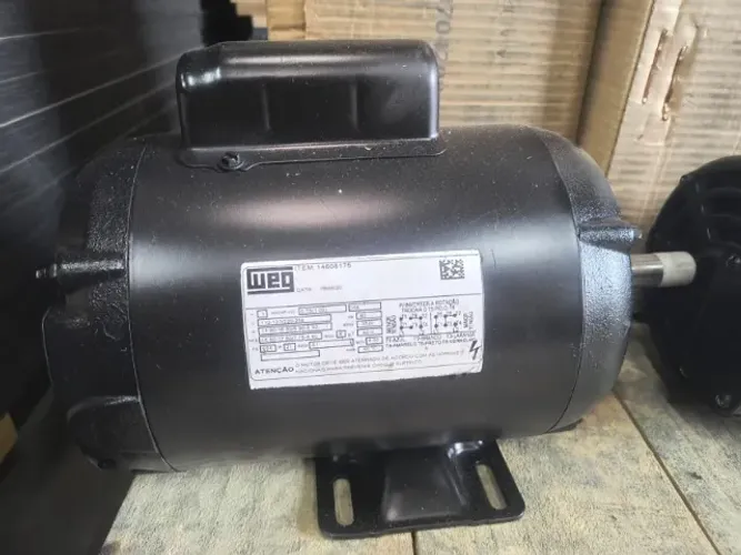 Motor Elétrico 1 CV 2 Polos Alta Rotação Monofásico Weg IP 21 Seminovo