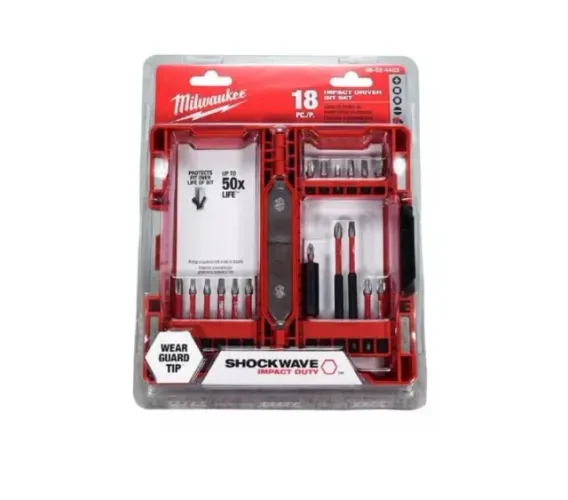 Kit Bit Shockwave Milwaukee C/ 18 Pçs - 48-32-4403