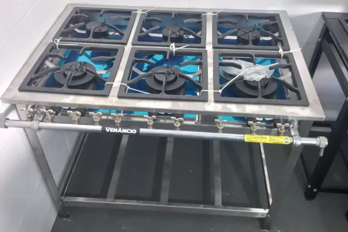 MB Fogão inox 6 bocas Venâncio 