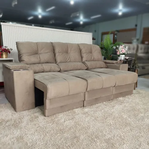 SOFÁ NERO 3 LUGARES 