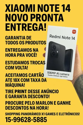 Redmi xiaomi note 14 novo - temos os melhores xiaomi 