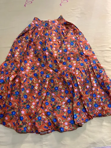 Saia Infantil Floral Laranja 