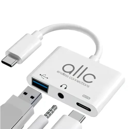 Adaptador Hub USB-C para P2 P3 USB 3.0 Tipo C PD para Samsung iPhone 15 iPad Pro