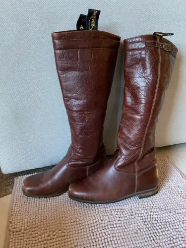 Botas de Couro Marrom/ SHALINE
