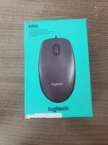 MOUSE LOGITECH M90 ÓPTICO PRETO USB COM FIO ORIGINAL C 50,00