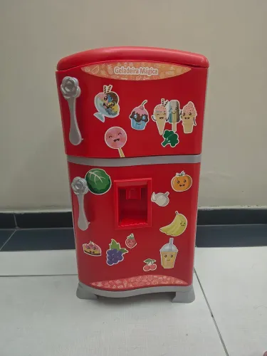 Brinquedo Geladeira Infantil Vermelha