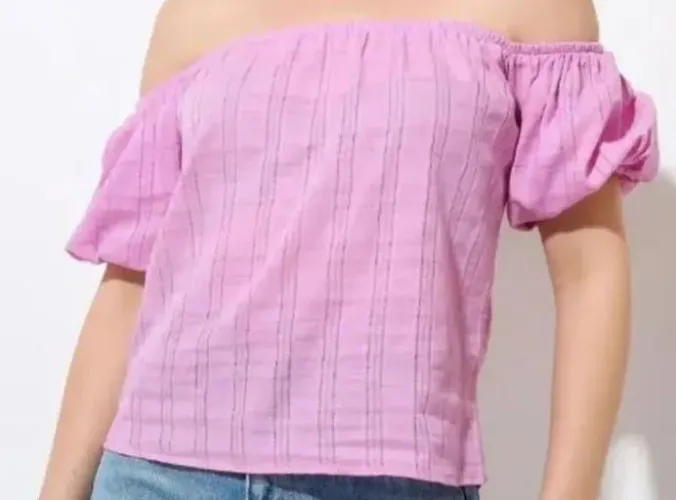 Blusa ciganinha rosa tamanho M