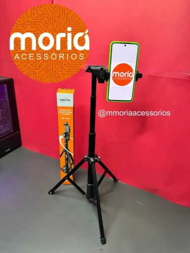 Tripé Para Celular e Câmera Altura Ajustável 1.34m Rotação de 360°