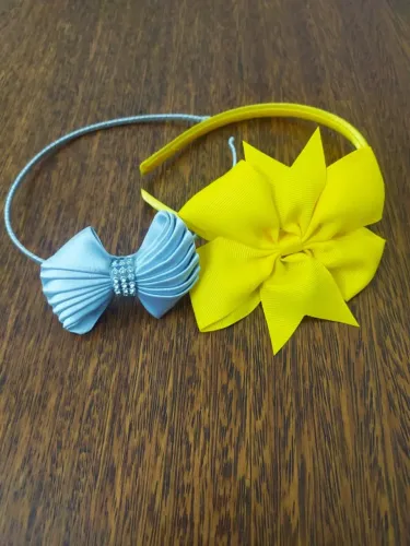 Conjunto De Tiaras Amarela E Prateada