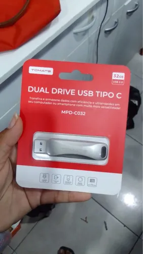 Pen Drive Dual Drive USB Tipo C Tomate 32GB 64Gb 128gb Originais