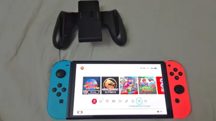 Video Game: Console De Jogo Nintendo Switch 64gb Tela Oled 7 Pol. Neon