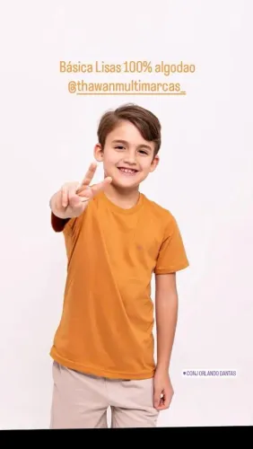 Camisa básicas infantil e juvenil