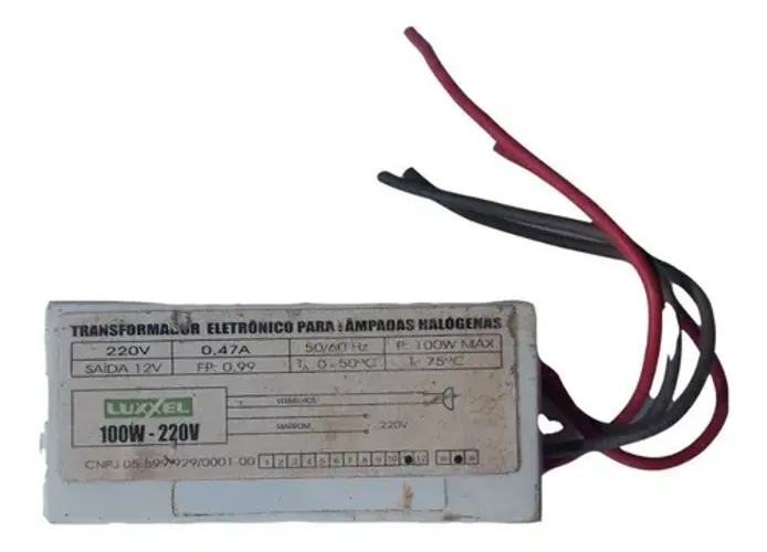 Reator Eletrônico Lâmpada FLuorescente 1x100W 220V Luxxel