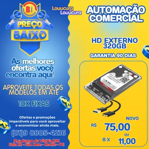 Hd Externo 320gb Usb 3.0 P Ps4, Ps5, Xbox One, Series S E X