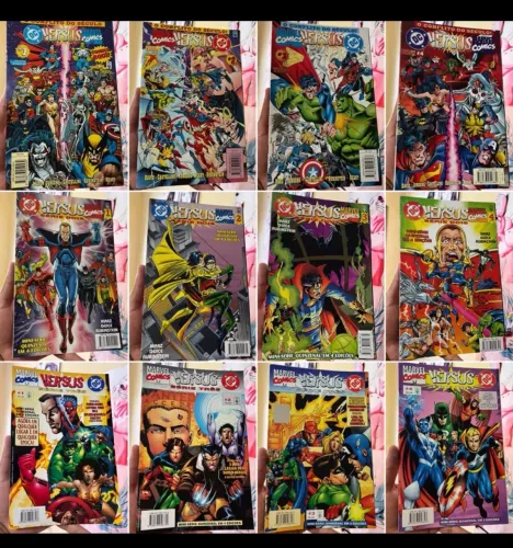 Marvel versus Dc, coleção completa 12 edições, editora abril 1997/98