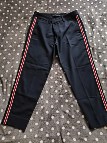 Calça Capri Alfaiataria Zara Woman Azul Marinho - Tamanho 36