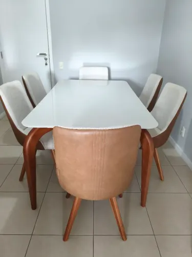 Mesa Bella + 6 Cadeiras Lais Menegaz - Qualidade Unilar