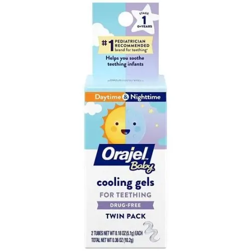 Orajel Baby Cooling Gels para Alívio da Dentic?a?o - Twin Pack
