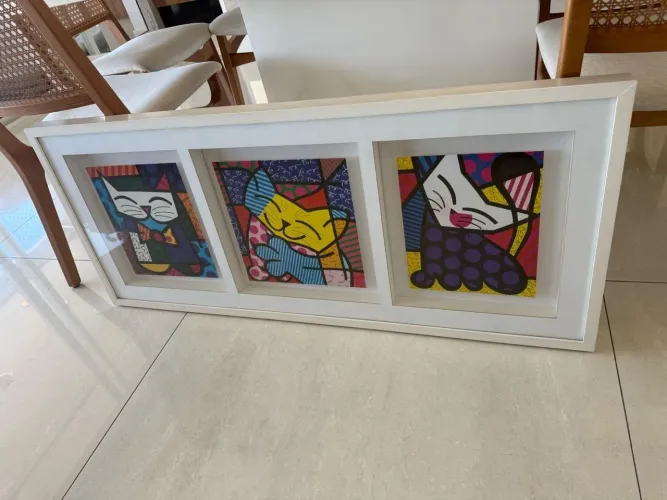 Quadros Decorativos Romeros Britto - Gatos