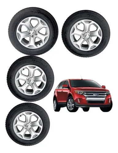 Jogo Roda Pneu 265/60r18 Bridgestone Ford Edge 2011 2012 Prateado