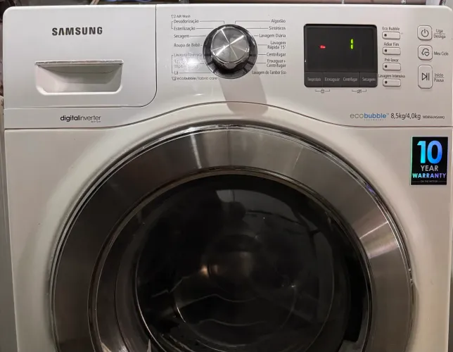 Lava e seca usada funcionando normalmente 