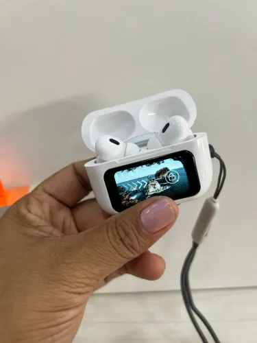 Fone de ouvido Basike com visor digital Pro com case personalizada