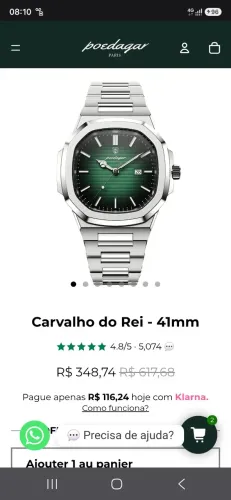 Relógio poedagar verde 